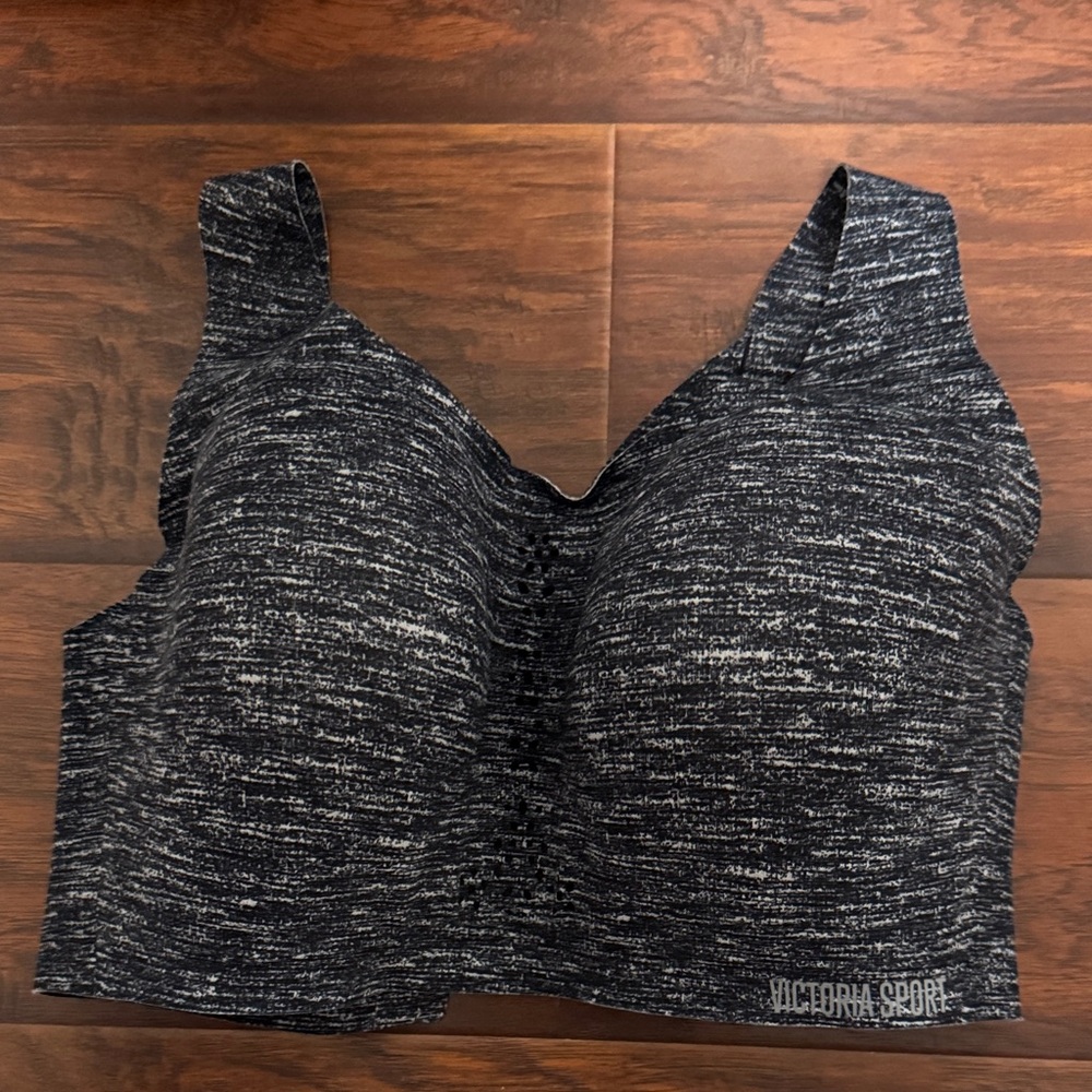 34DDD Victoria's Secret Charcoal and White Sports Bra